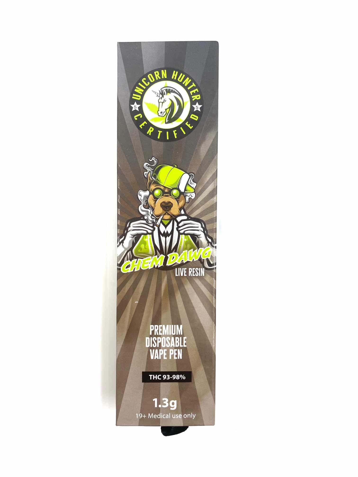 Unicorn Hunter - Chemdawg (Live Resin) - THC Disposable Pens